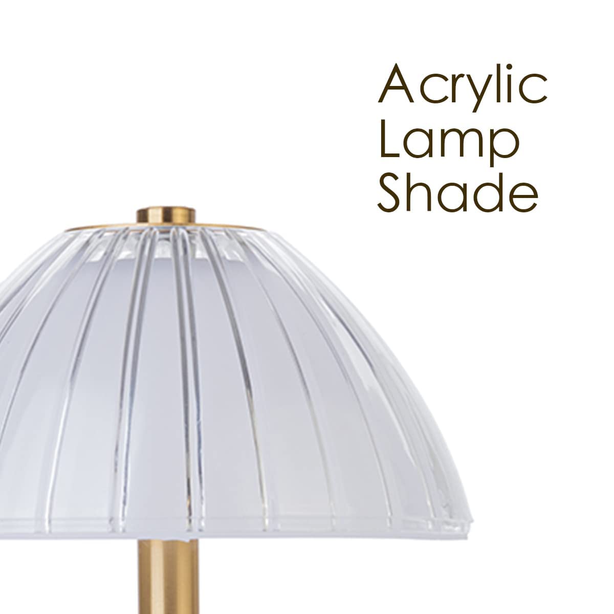 HEQET Cordless Table Lamps for Home,Table,Dining Room, Gold Rechargeable Lamps, USB Charge 12'' Tall LED Brass Portable Outdoor Indoor Table Lamp with Built-in Dimmer (Gold)